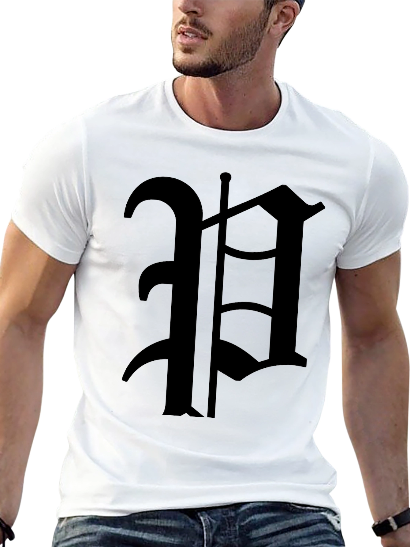 Gothic H Black T-Shirt