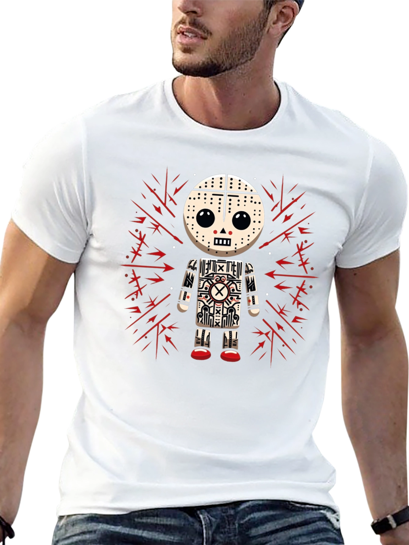 Cool Cartoon Robot Graphic Tee