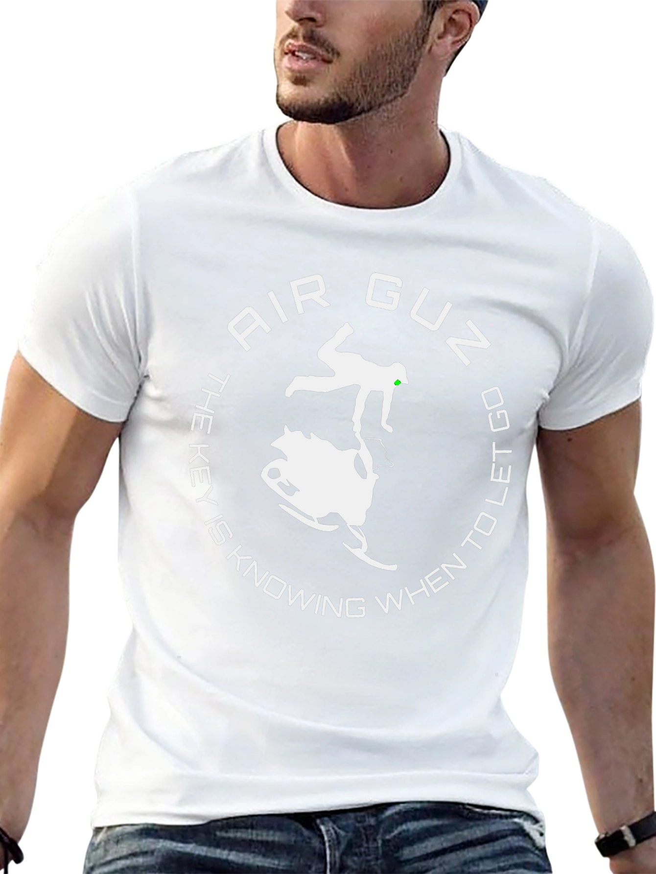 Air Guz T-Shirt Snowmobile Key to Let Go Black