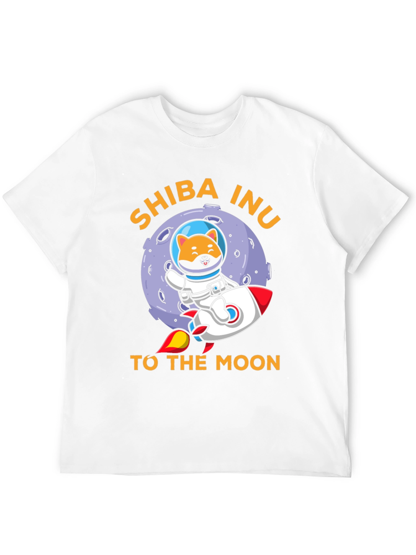 Shiba Inu To The Moon Black T-Shirt