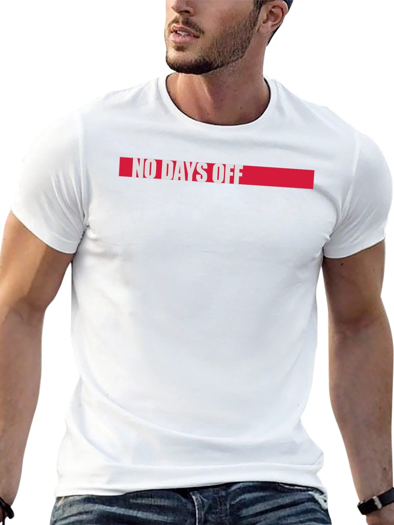 No Days Off Graphic Tee - Black Cotton Blend