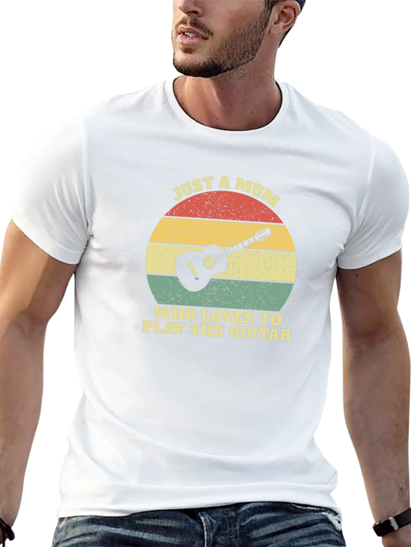 Just A Mum Guitar Lover Graphic T-Shirt