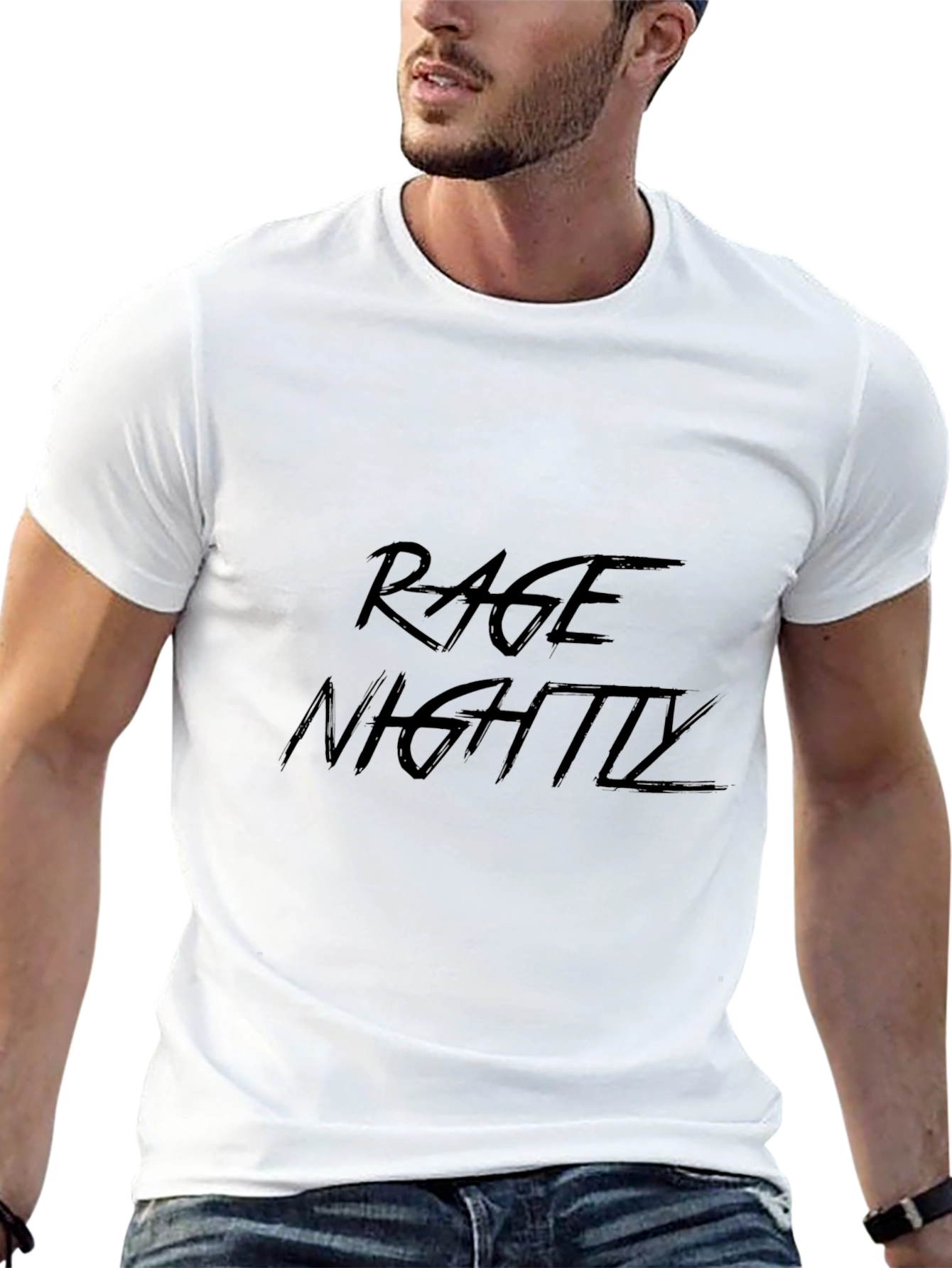 Rage Nightly Black Graphic T-Shirt