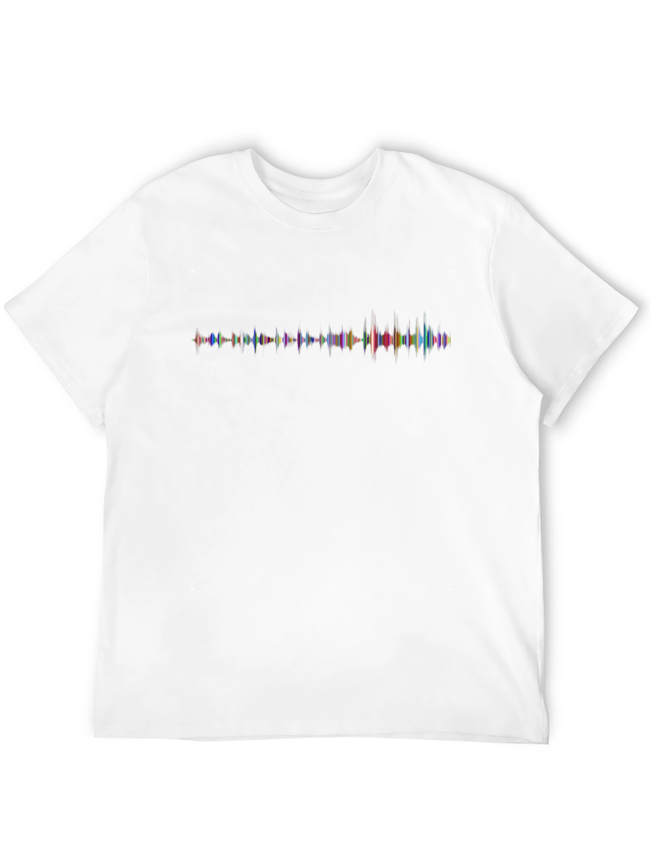 Sound Wave Graphic Tee - Modern Design Black Shirt