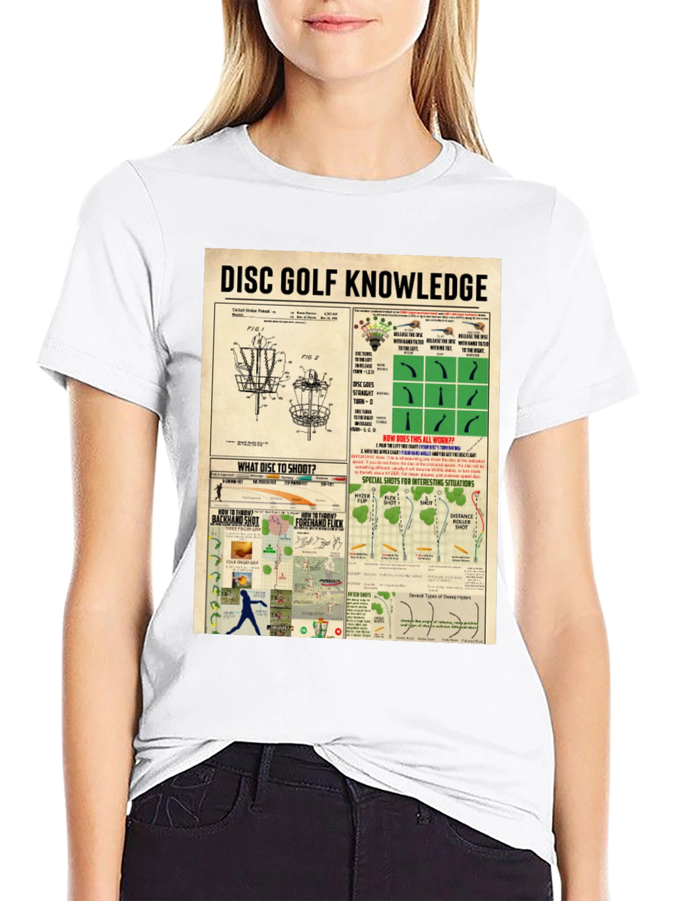Disc Golf Knowledge T-Shirt - Novelty Tee