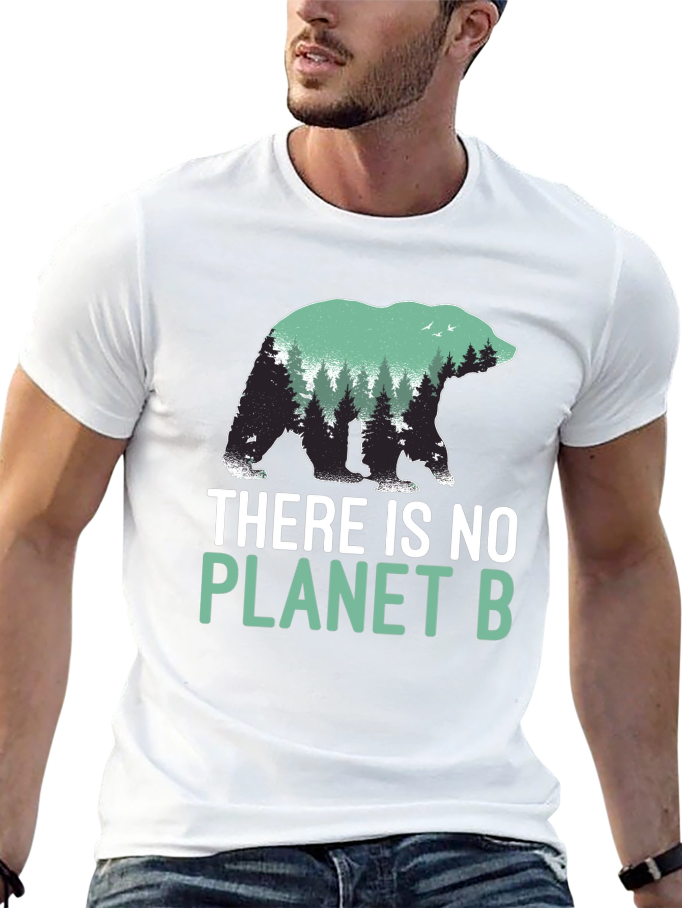 Planet B Bear Graphic T-Shirt - Eco-Friendly Design