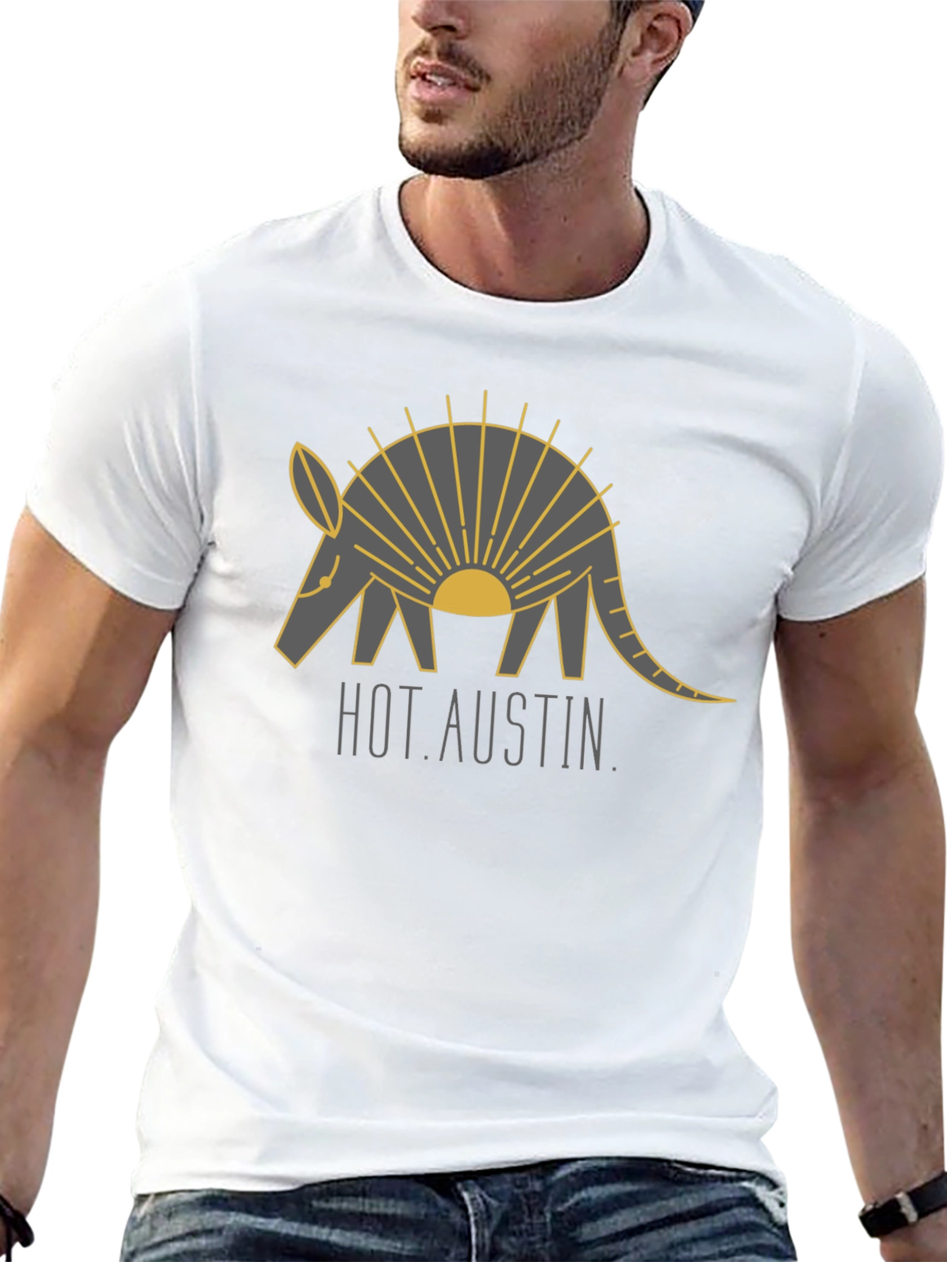 Hot Austin Armadillo Graphic Tee