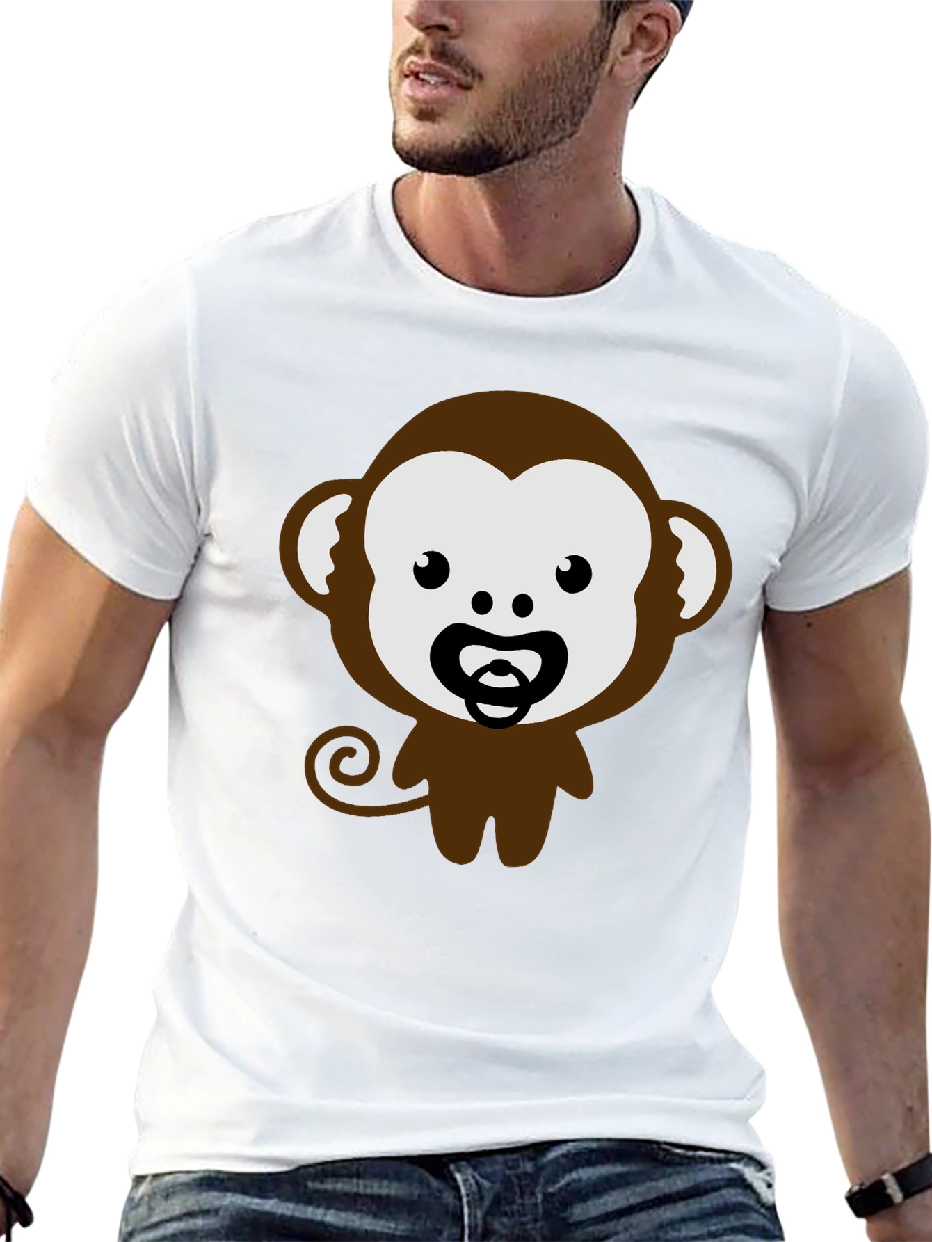 Funny Monkey Pacifier Graphic Tee