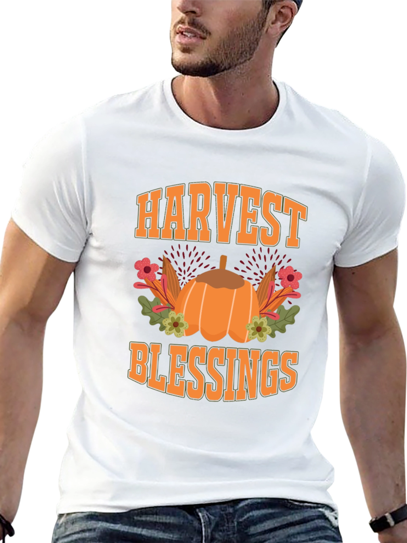 Harvest Blessings Pumpkin Graphic Tee
