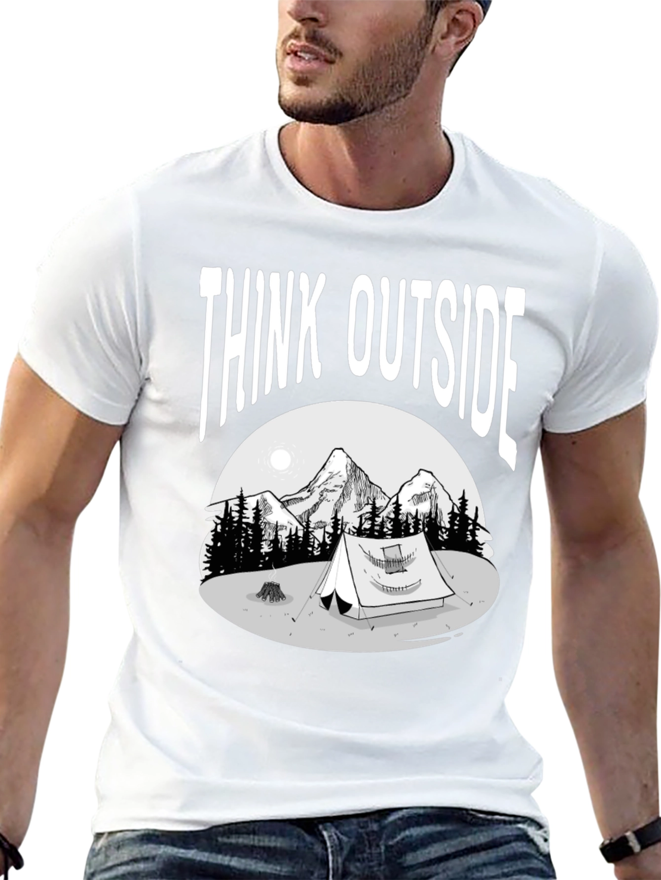 Think Outside T-Shirt - Adventure Camping Tee