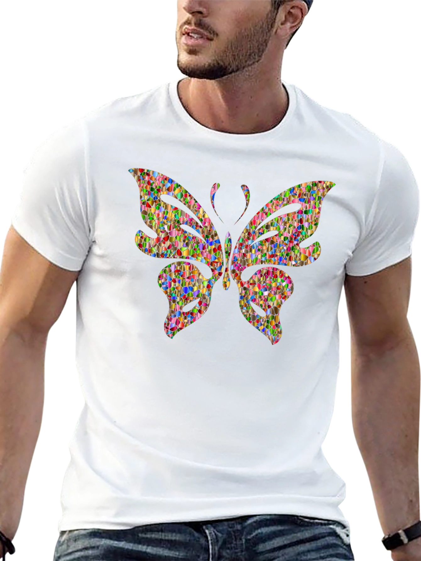 Butterfly Mosaic Graphic T-Shirt