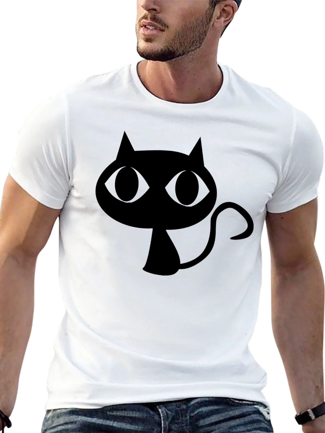 Black Cat Graphic T-Shirt - Trendy Casual Wear