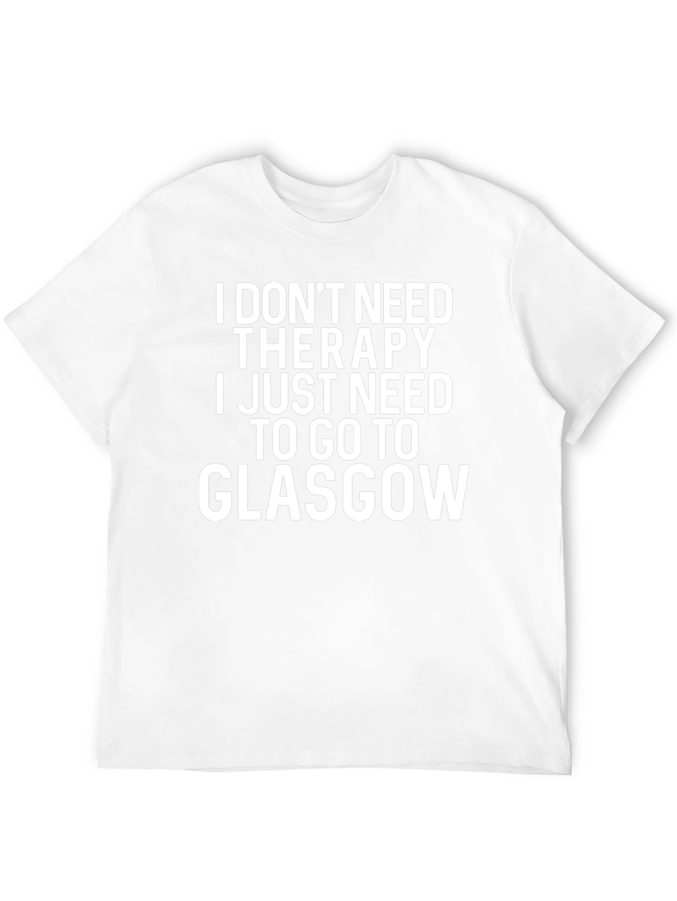 Glasgow Therapy Funny Black T-Shirt