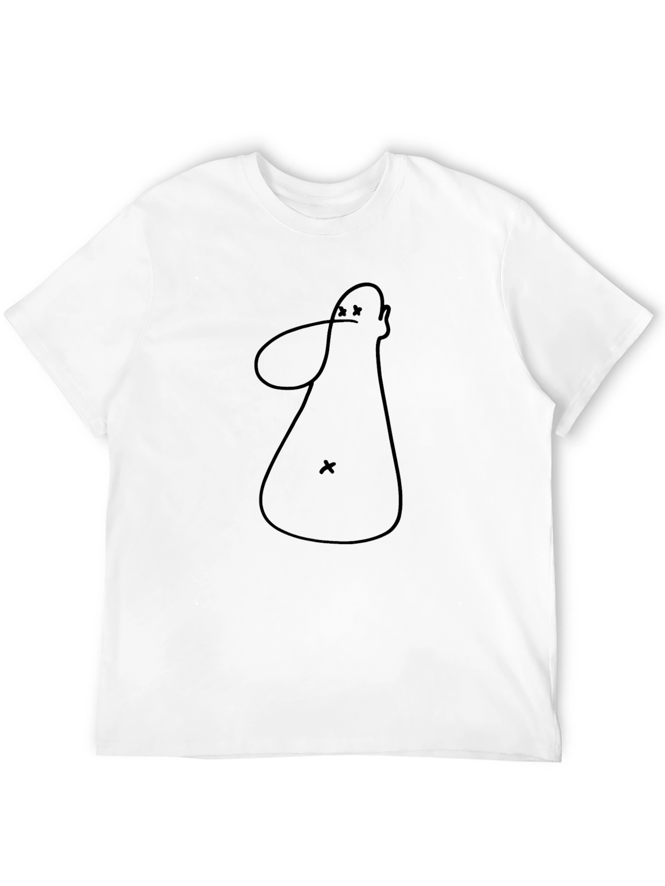 Funky Ghost T-Shirt - Black Cotton Graphic Tee