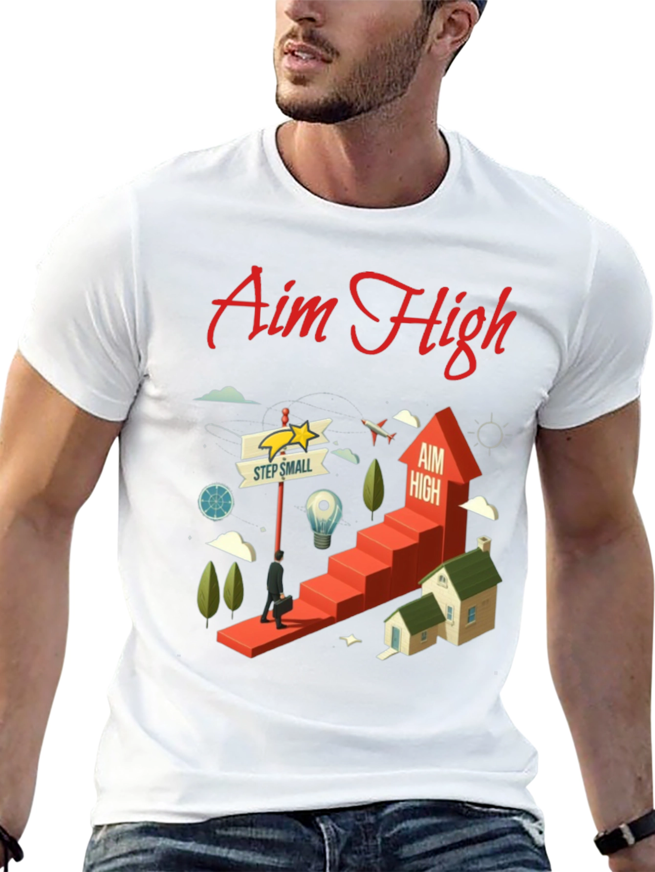 Aim High Graphic Tee - Motivation & Success