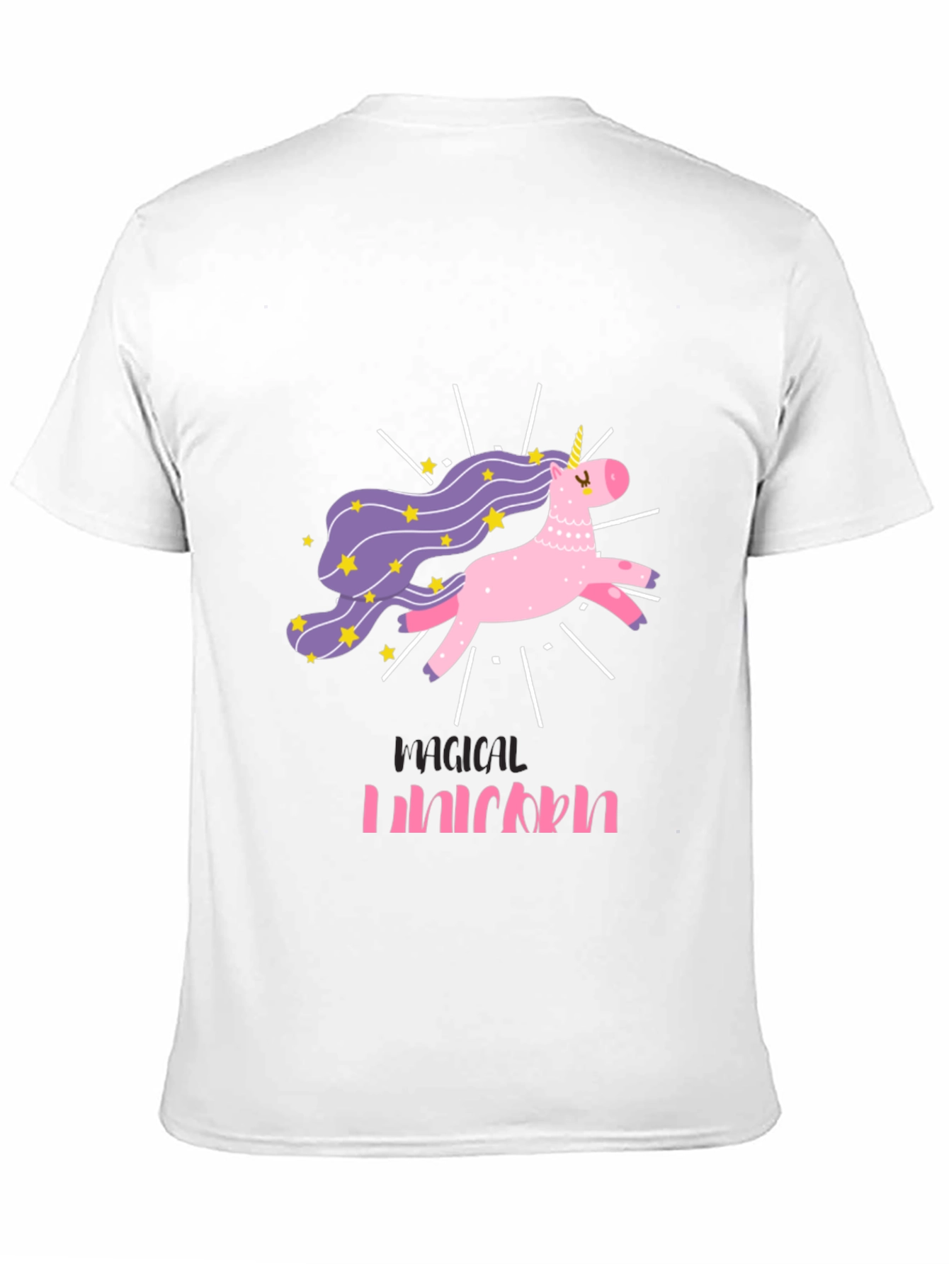 Magical Unicorn Graphic Tee - Black