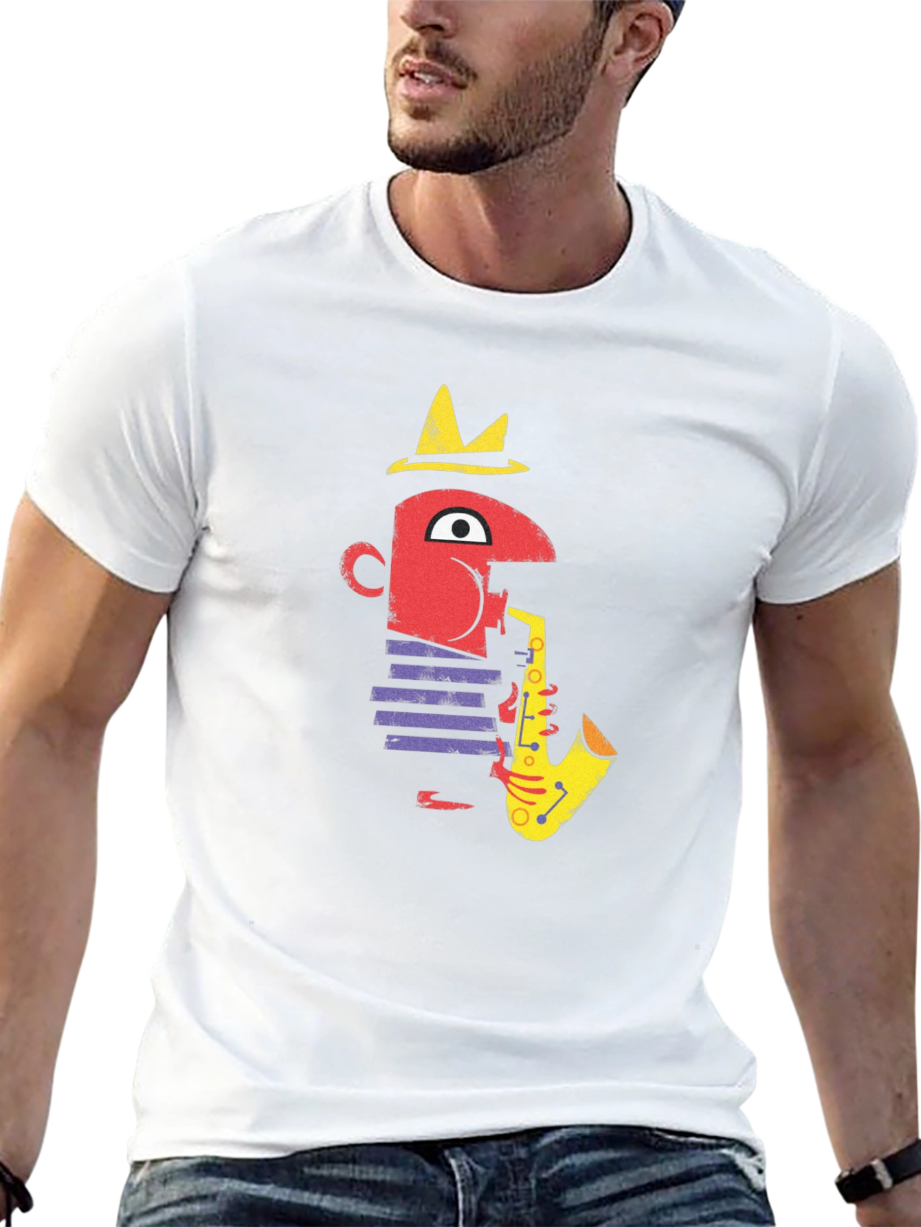 Jazz Saxophone Player Graphic T-Shirt