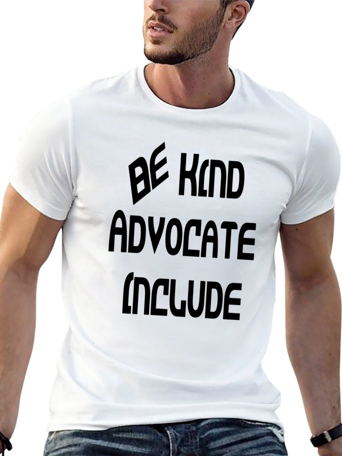 Be Kind Advocate Include Black Graphic T-Shirt