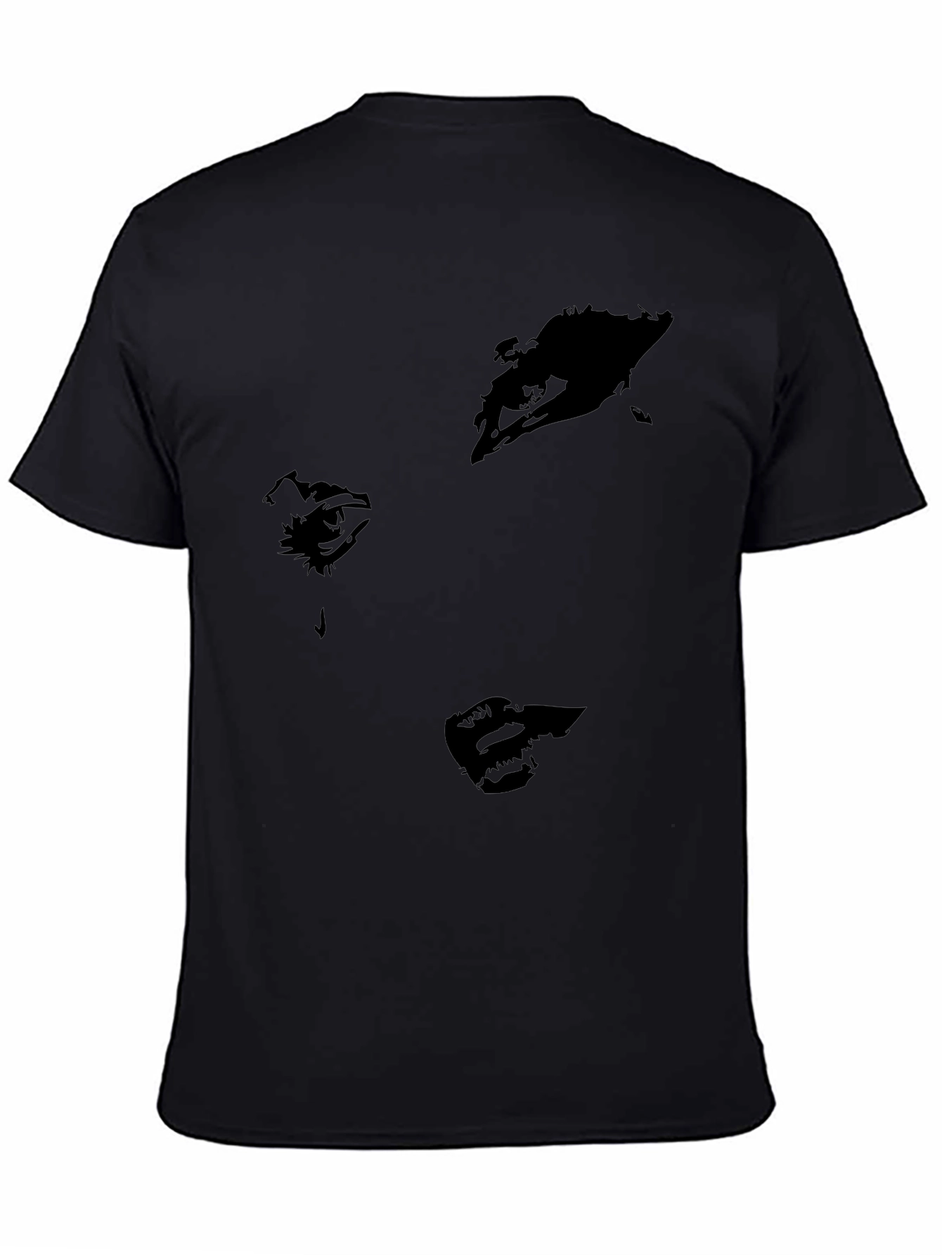 Abstract Face Graphic Black T-Shirt - Modern Style