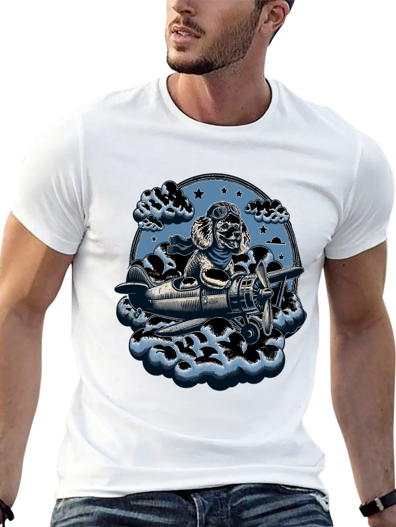 Dog Aviator T-Shirt - Fly High in Style!
