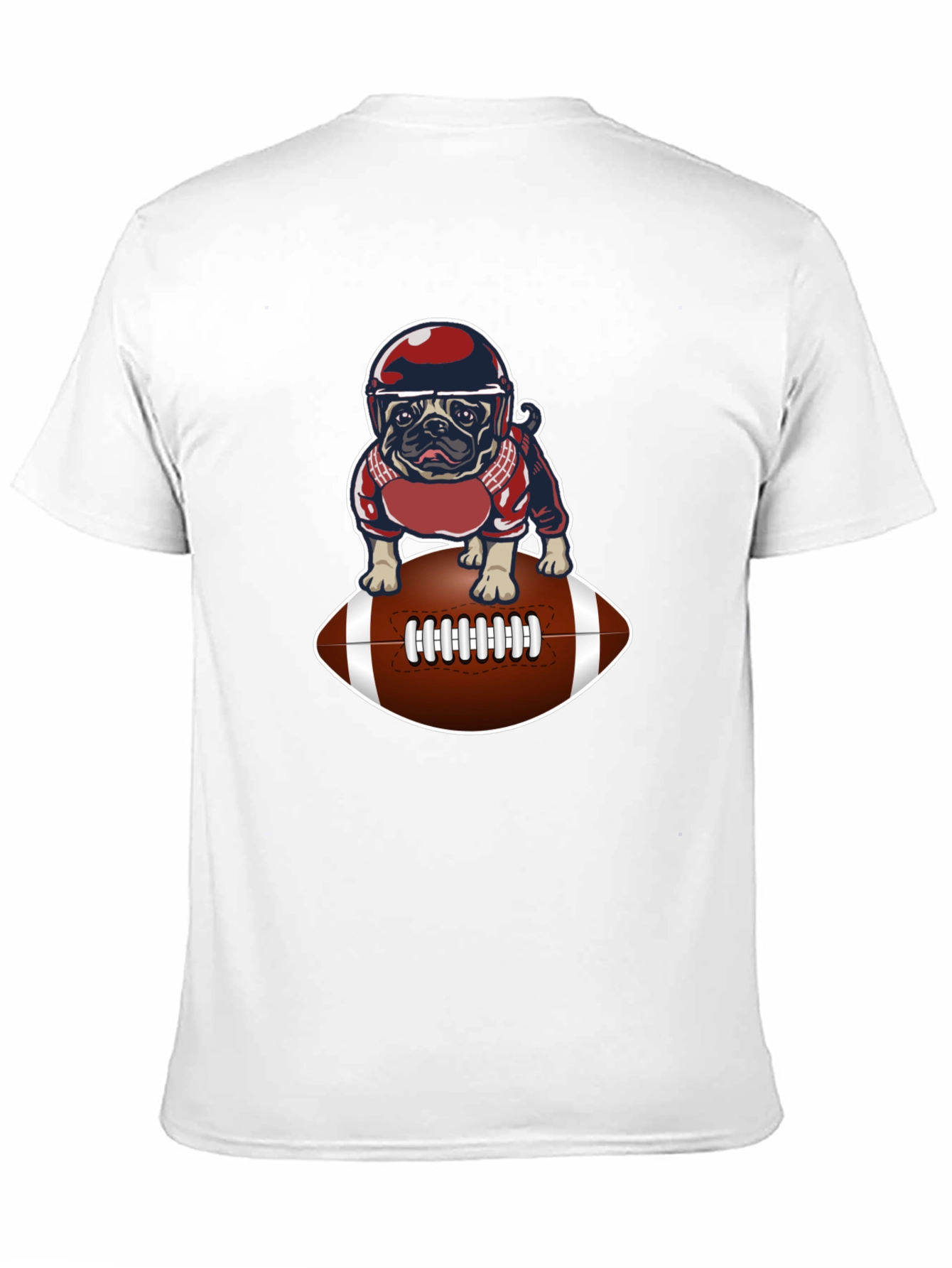 Football Pug Graphic T-Shirt