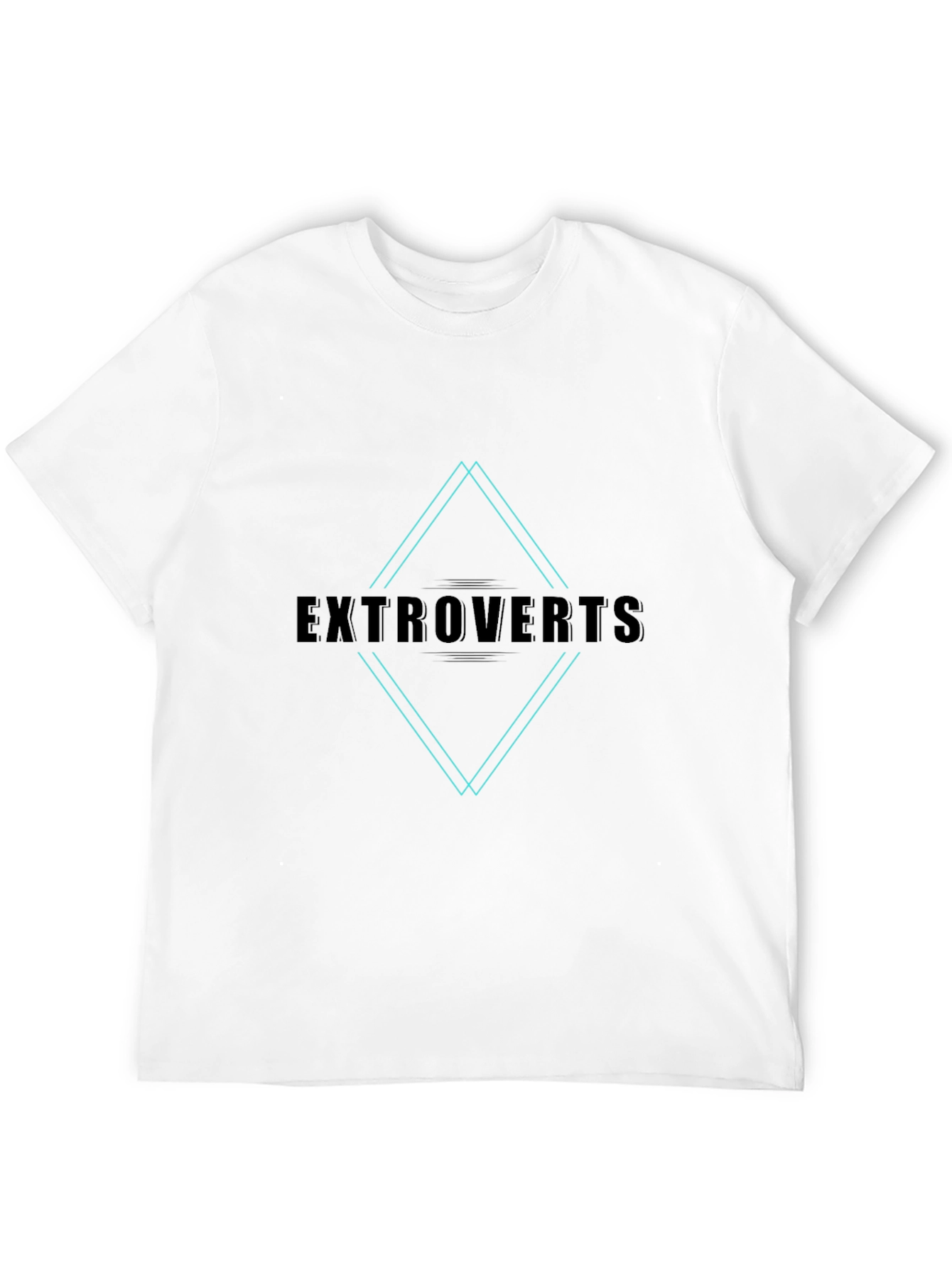 Extroverts Graphic Tee - Black Cotton Blend