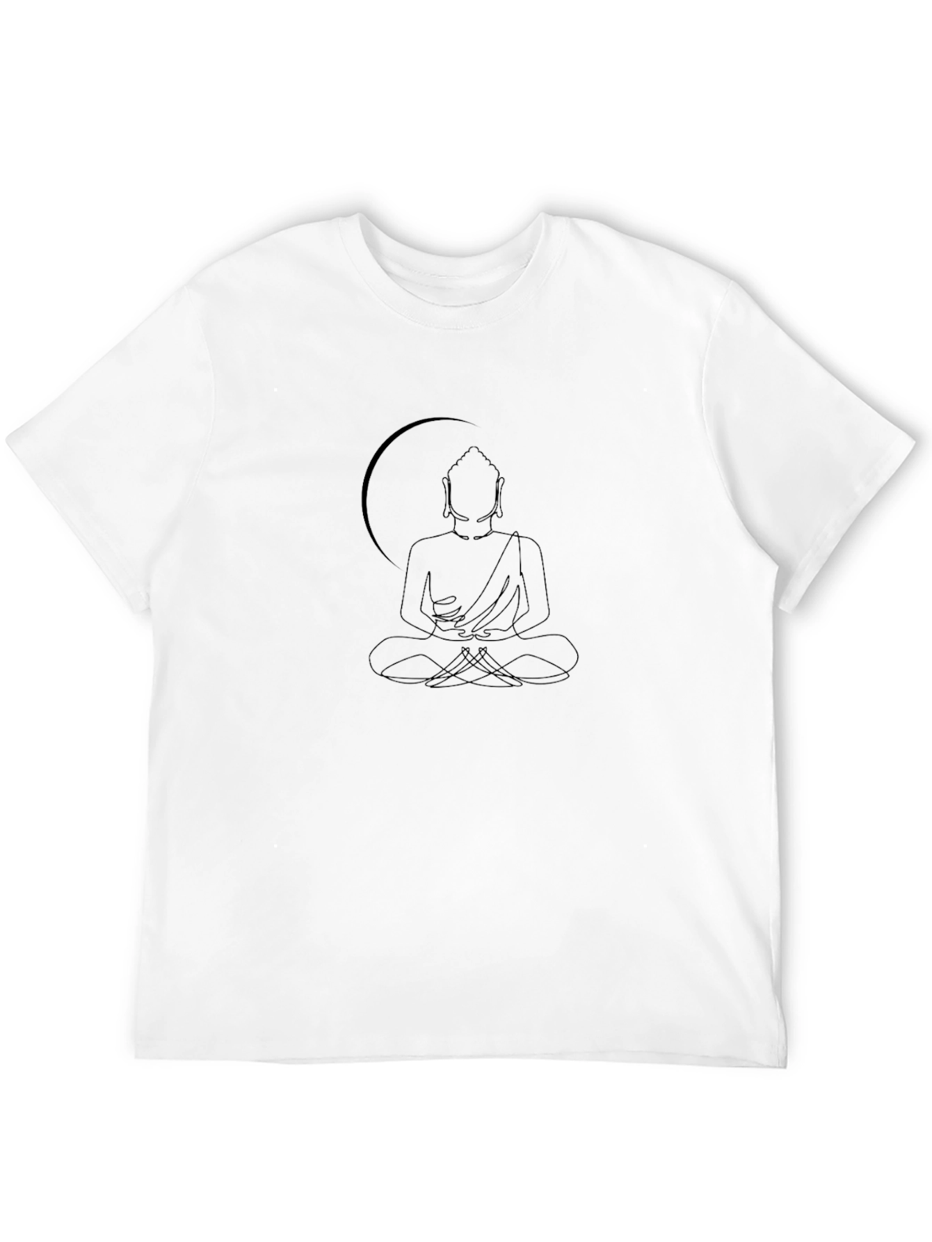 Buddha Silhouette Black T-Shirt