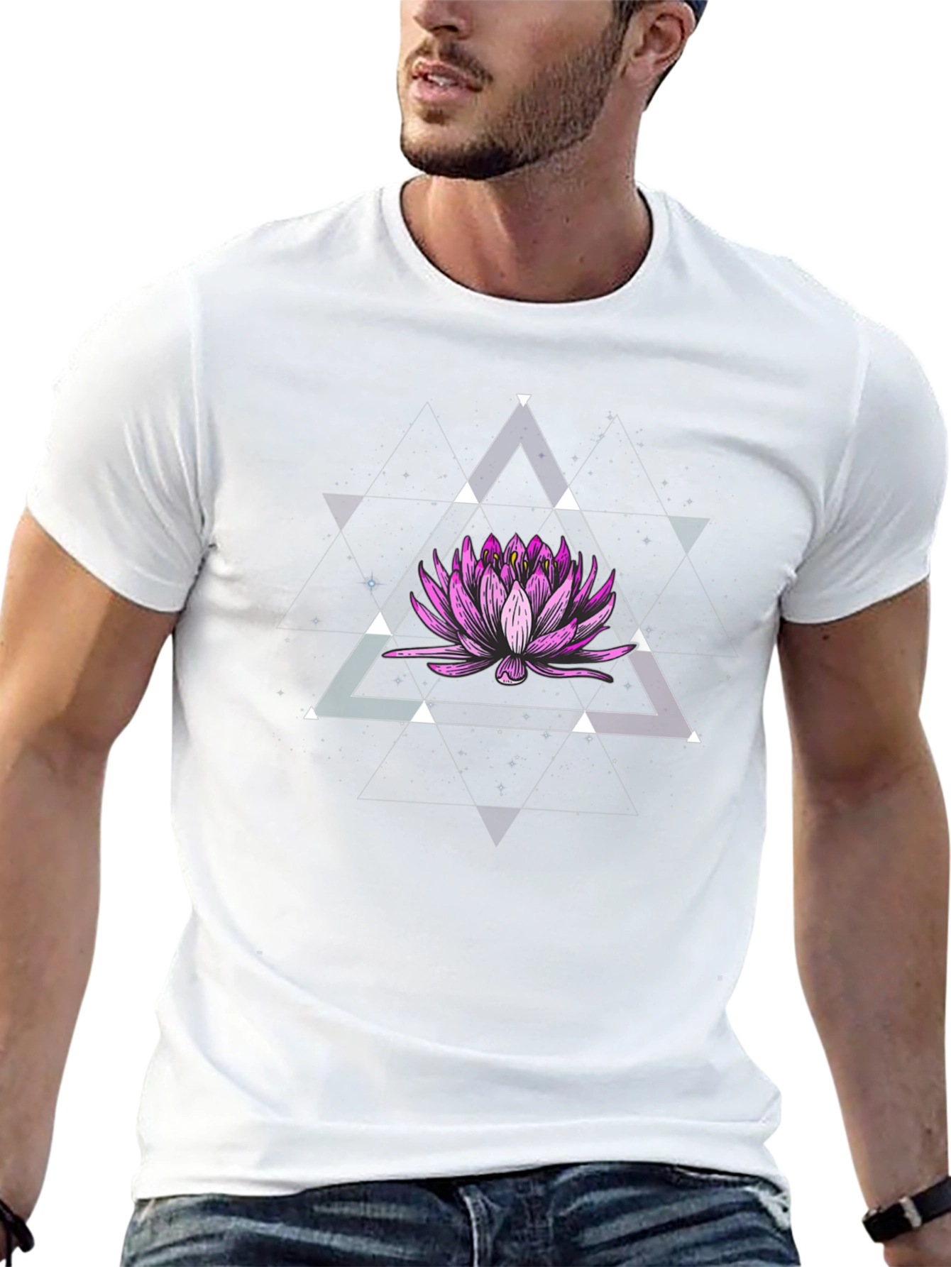 Lotus Flower Geometric T-Shirt