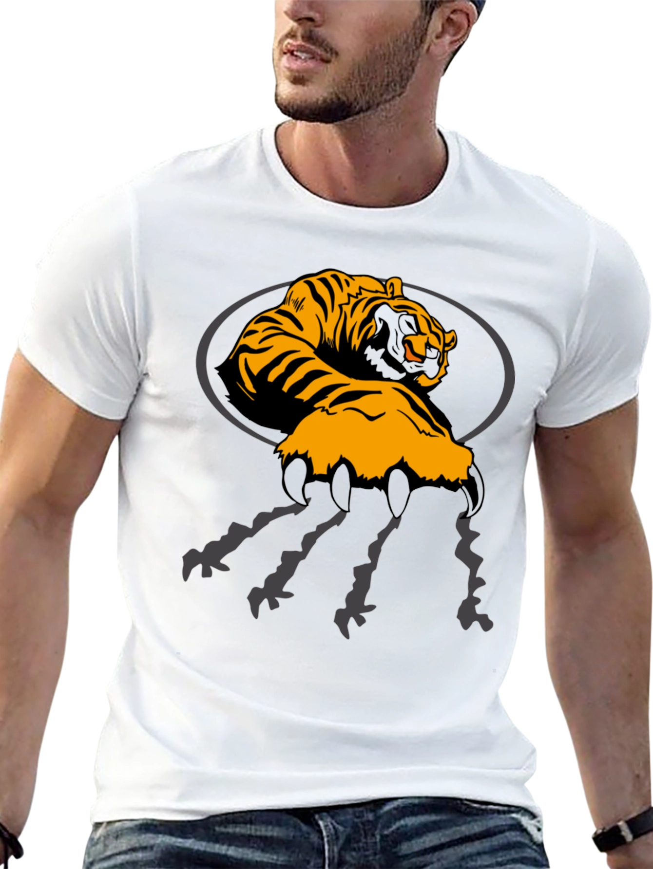 Tiger Claw Graphic Black T-Shirt