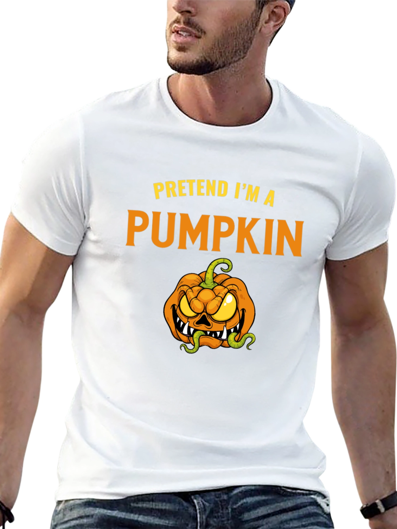 Pretend Im a Pumpkin T-Shirt Halloween Costume