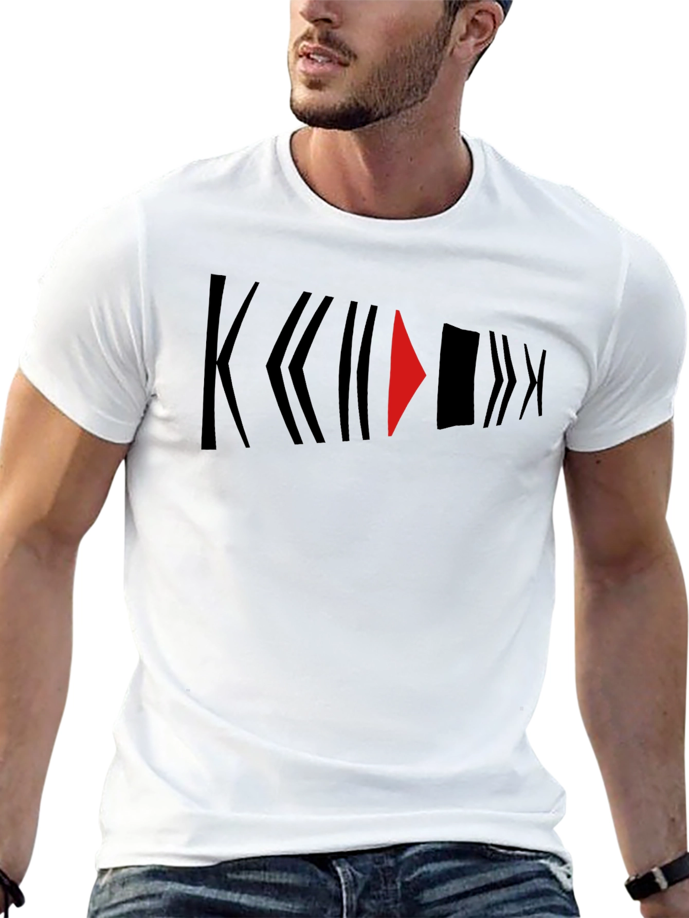 Abstract Arrow Black T-Shirt