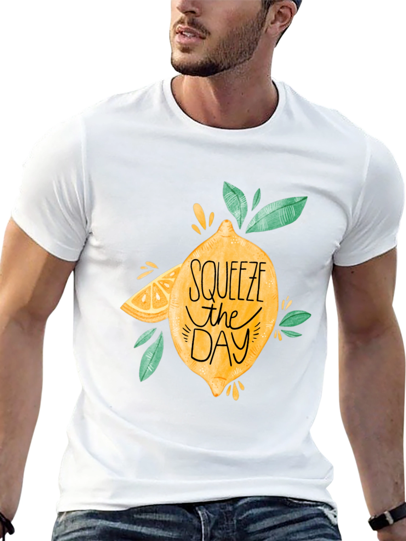 Squeeze The Day Black Graphic Tee