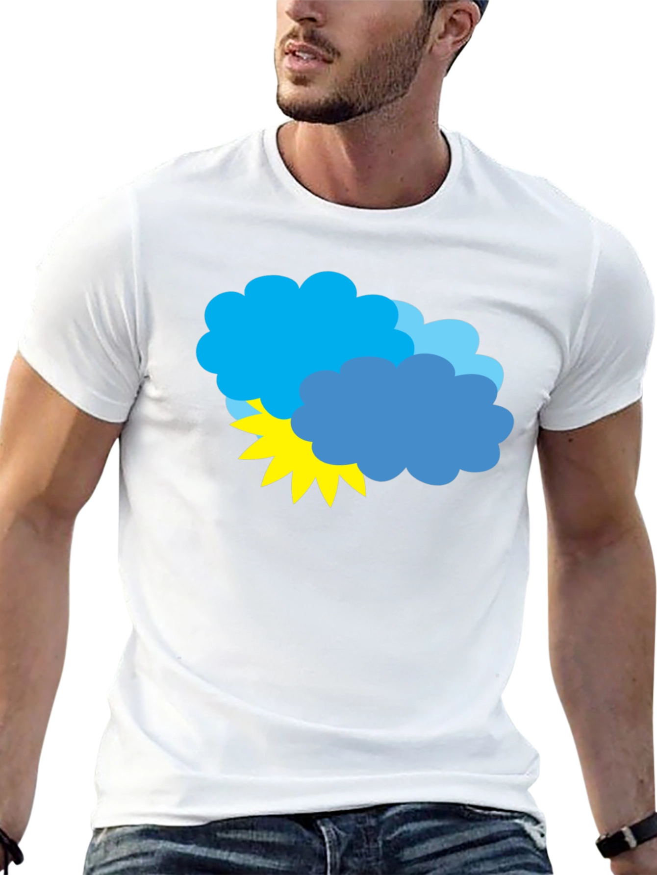Stormy Weather Graphic Tee - Black Cotton T-Shirt