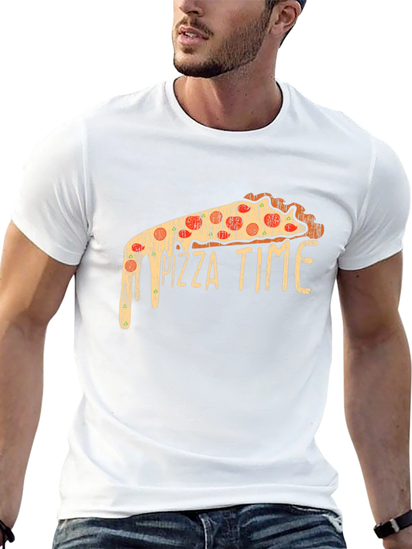 Pizza Time Graphic Tee - Unisex Black T-Shirt