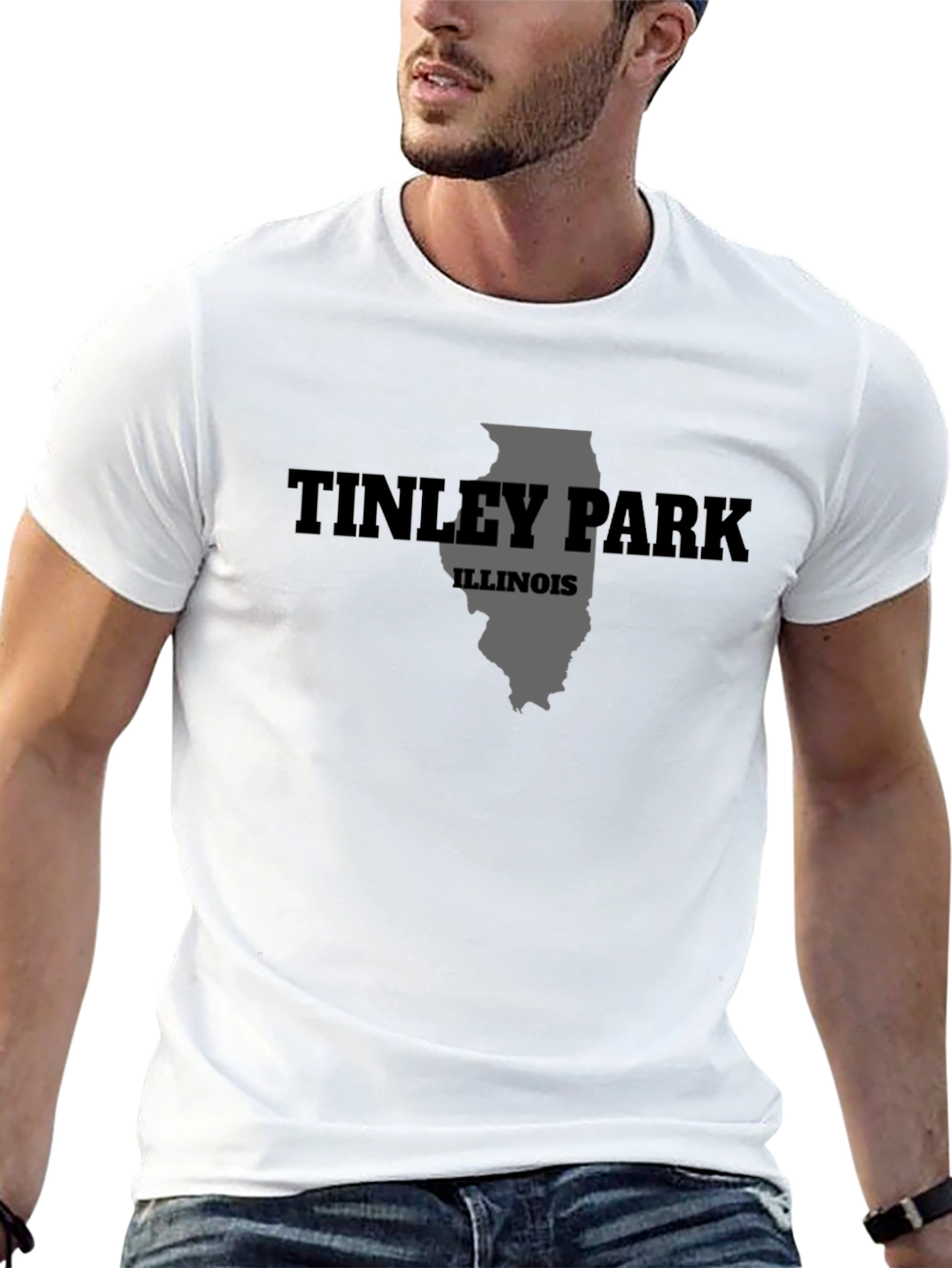 Tinley Park Illinois State Map T-Shirt