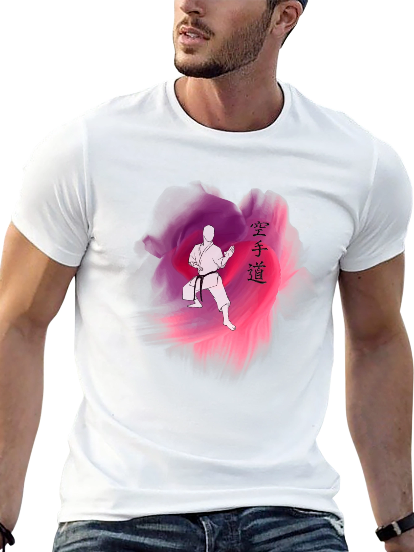 Karate Silhouette Graphic T-Shirt
