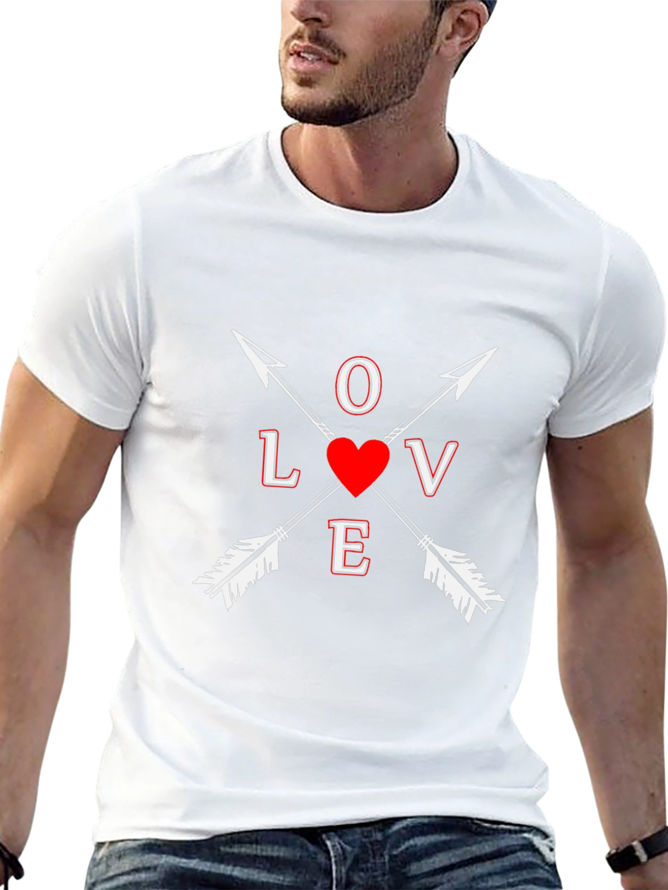 LOVE Arrows Graphic T-Shirt - Valentines Day
