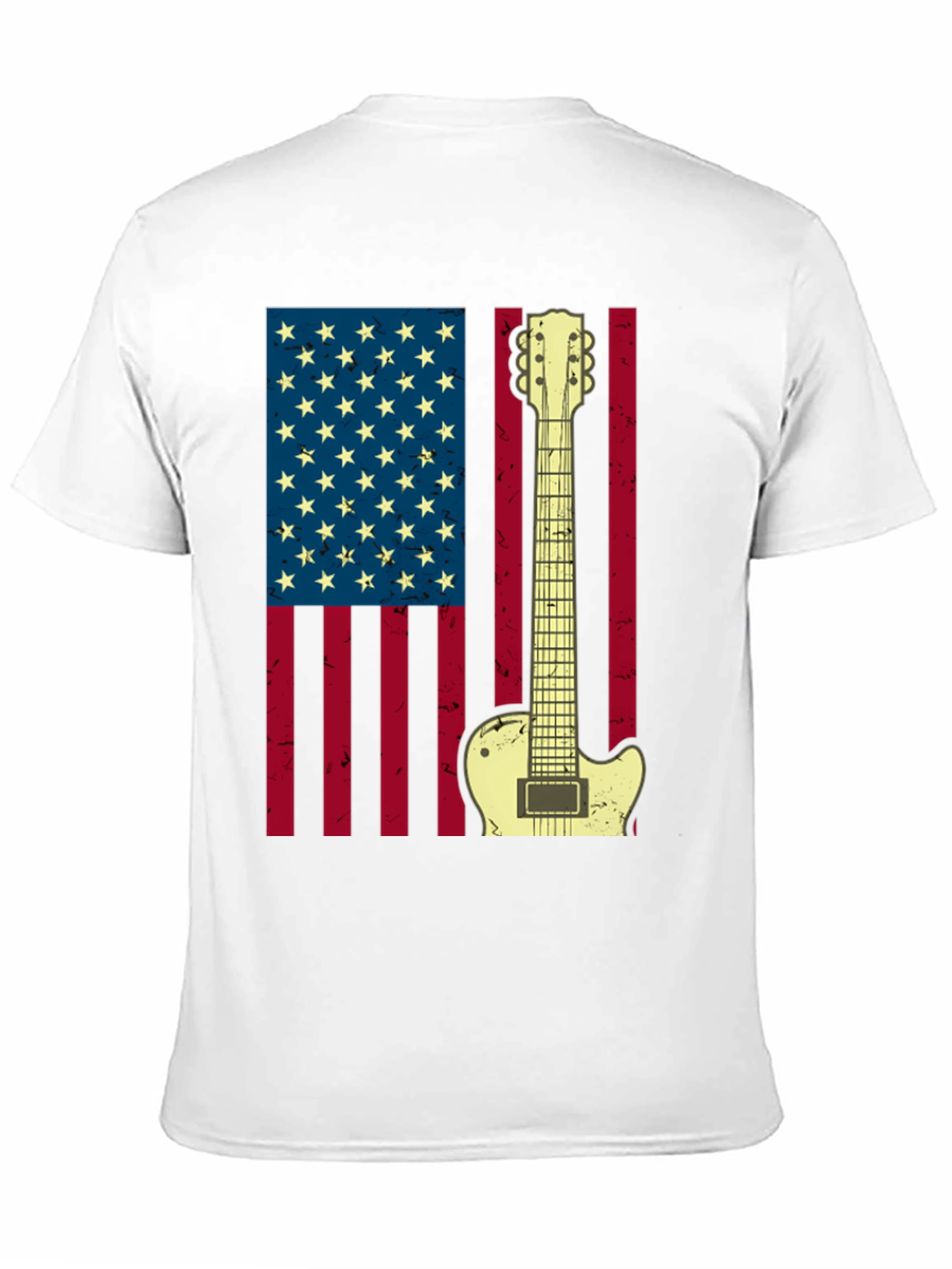 USA Flag Guitar Graphic Tee