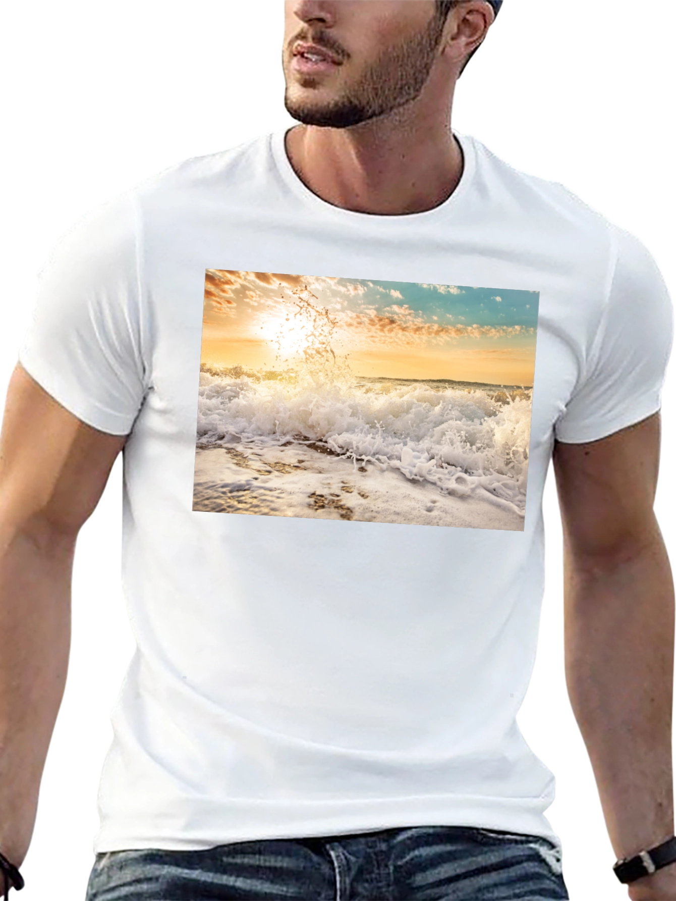 Ocean Wave Black T-Shirt