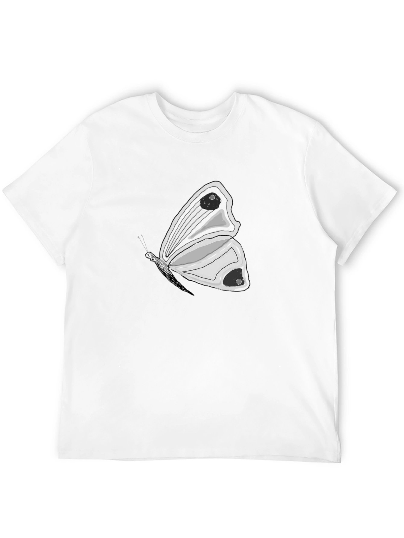 Butterfly Graphic T-Shirt - Stylish Black Tee