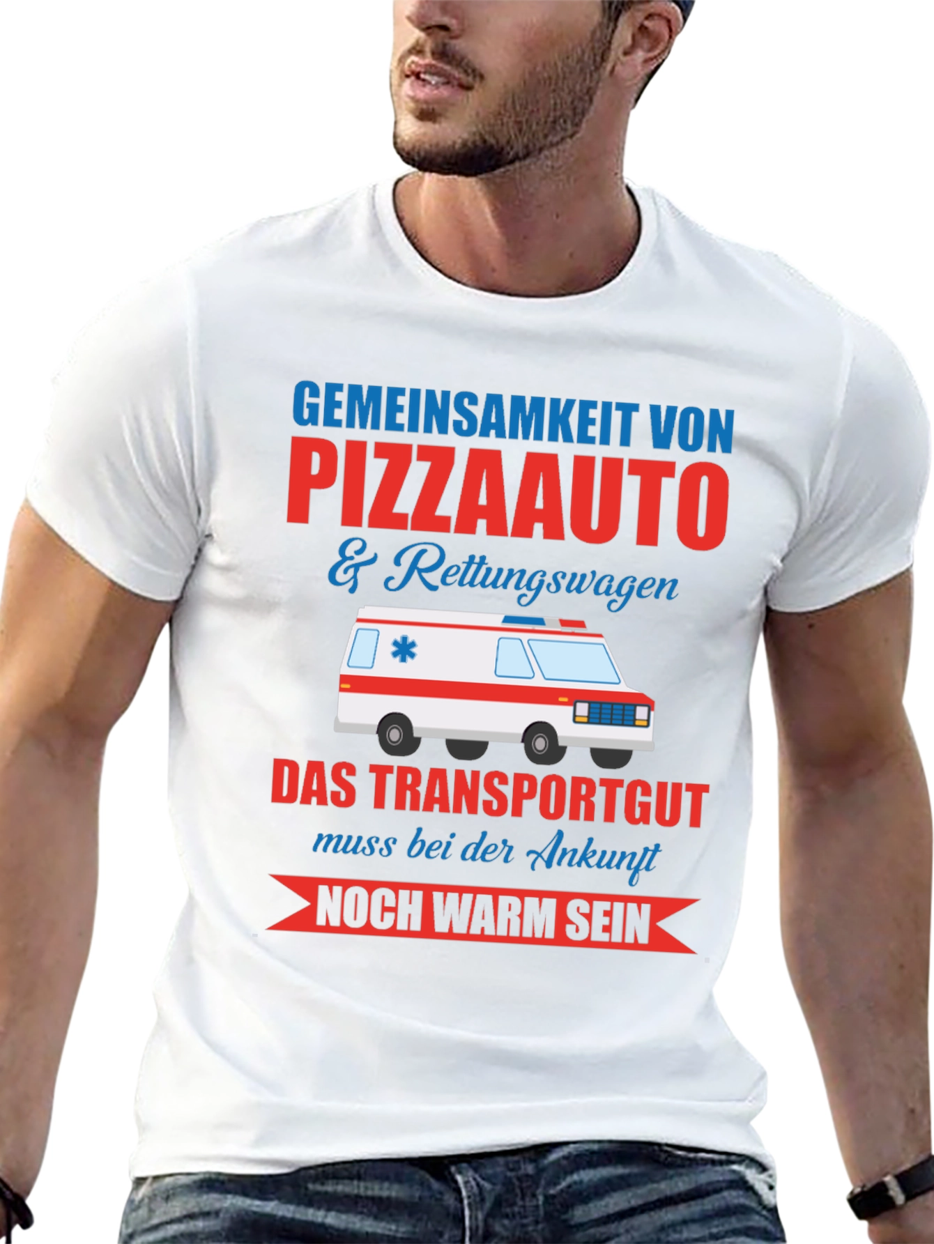 Pizza & Ambulance Humor T-Shirt
