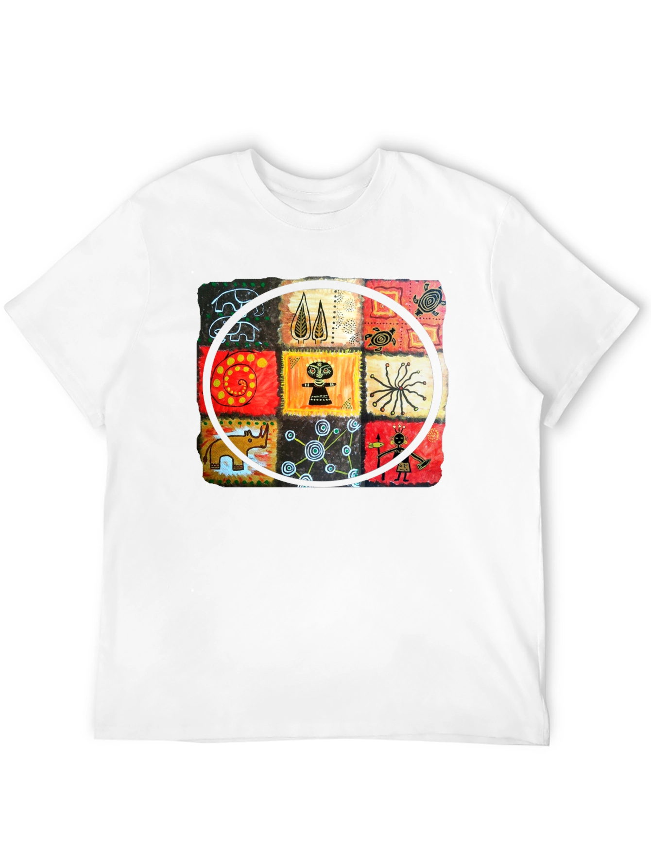 Abstract Art Graphic Print Crew Neck T-Shirt