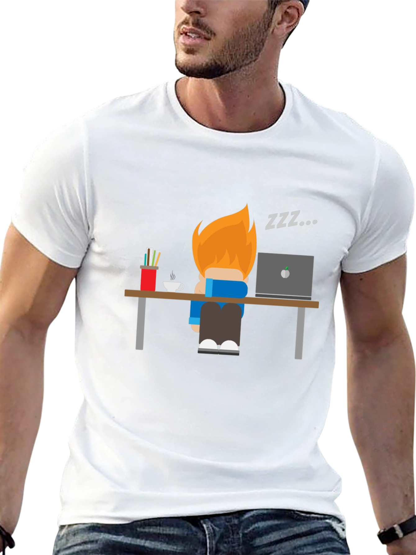 Funny Sleepy Worker Graphic T-Shirt