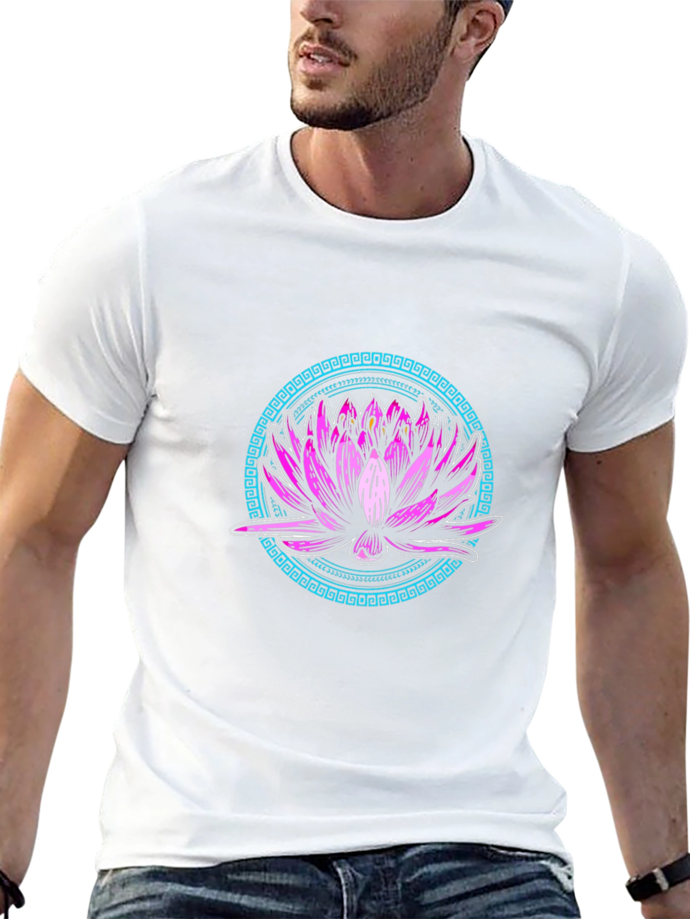 Lotus Flower Graphic Tee - Unique Design