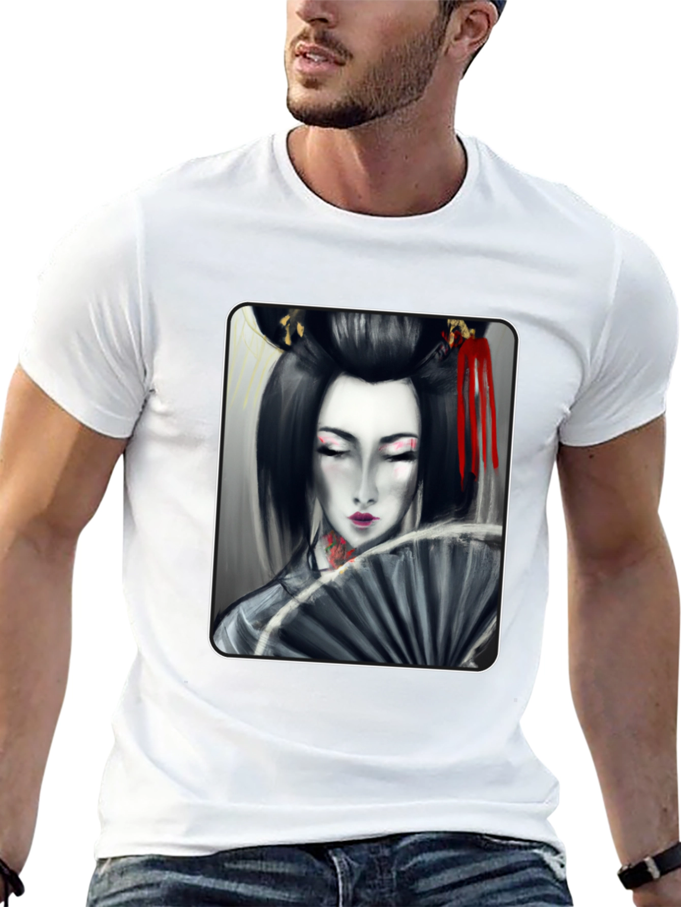 Geisha Graphic Black T-Shirt