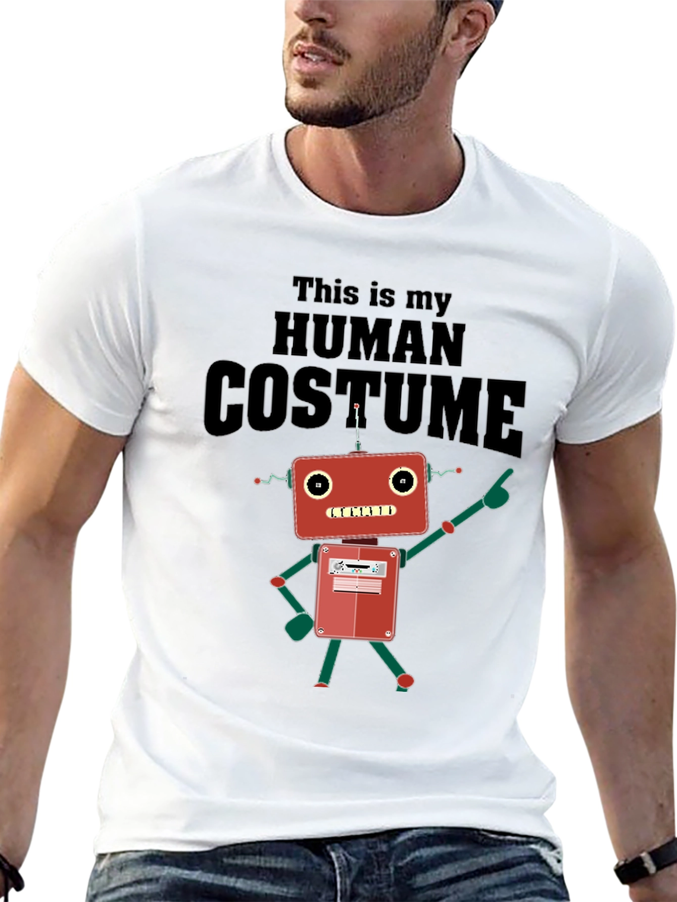 Human Costume Robot Graphic T-Shirt