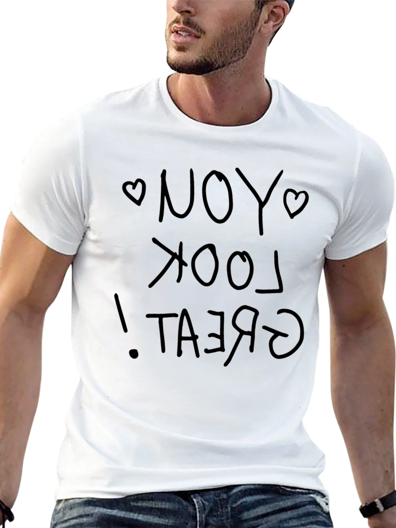 You Look Great Black Graphic Tee