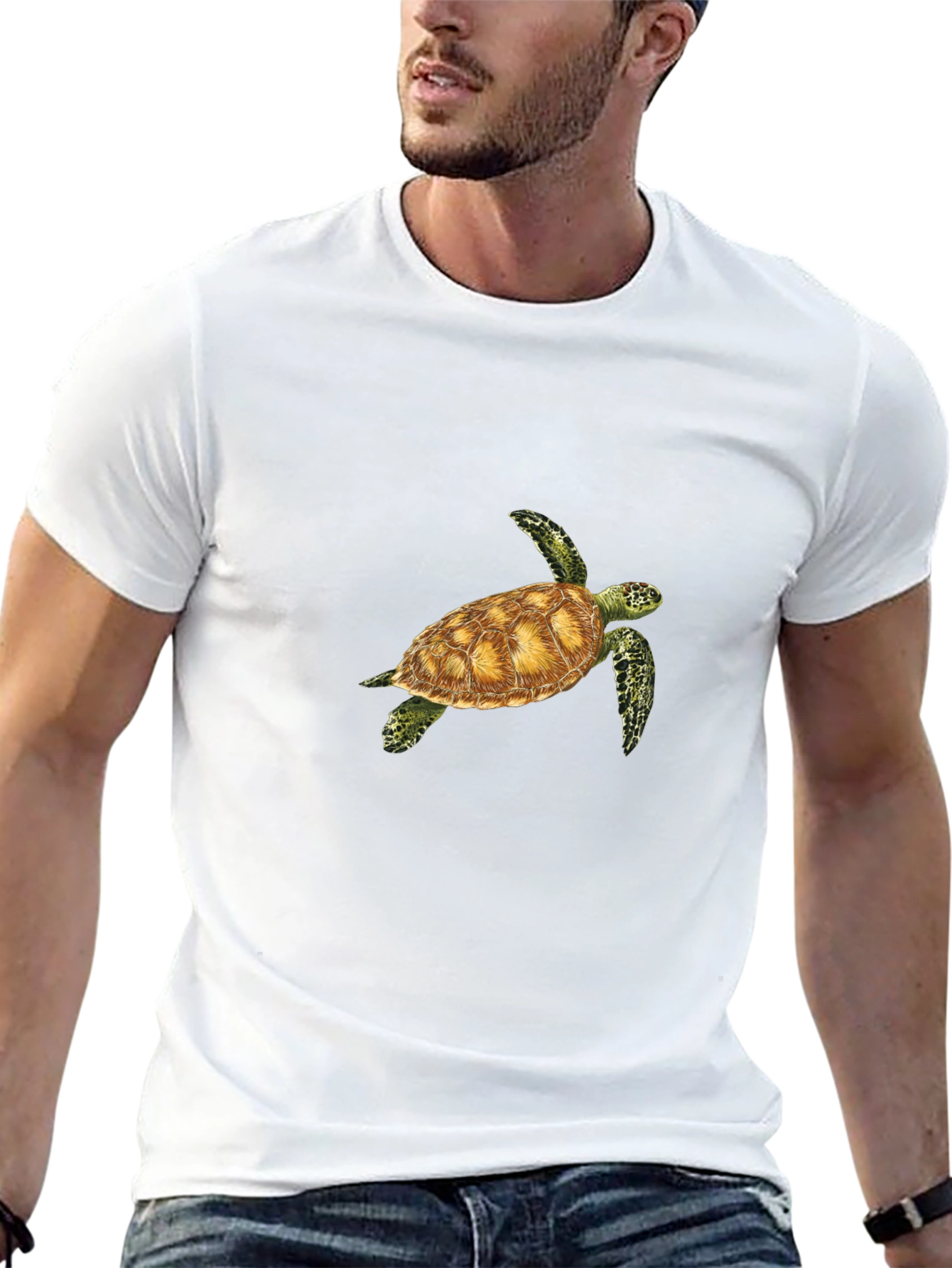 Sea Turtle Graphic Tee - Black