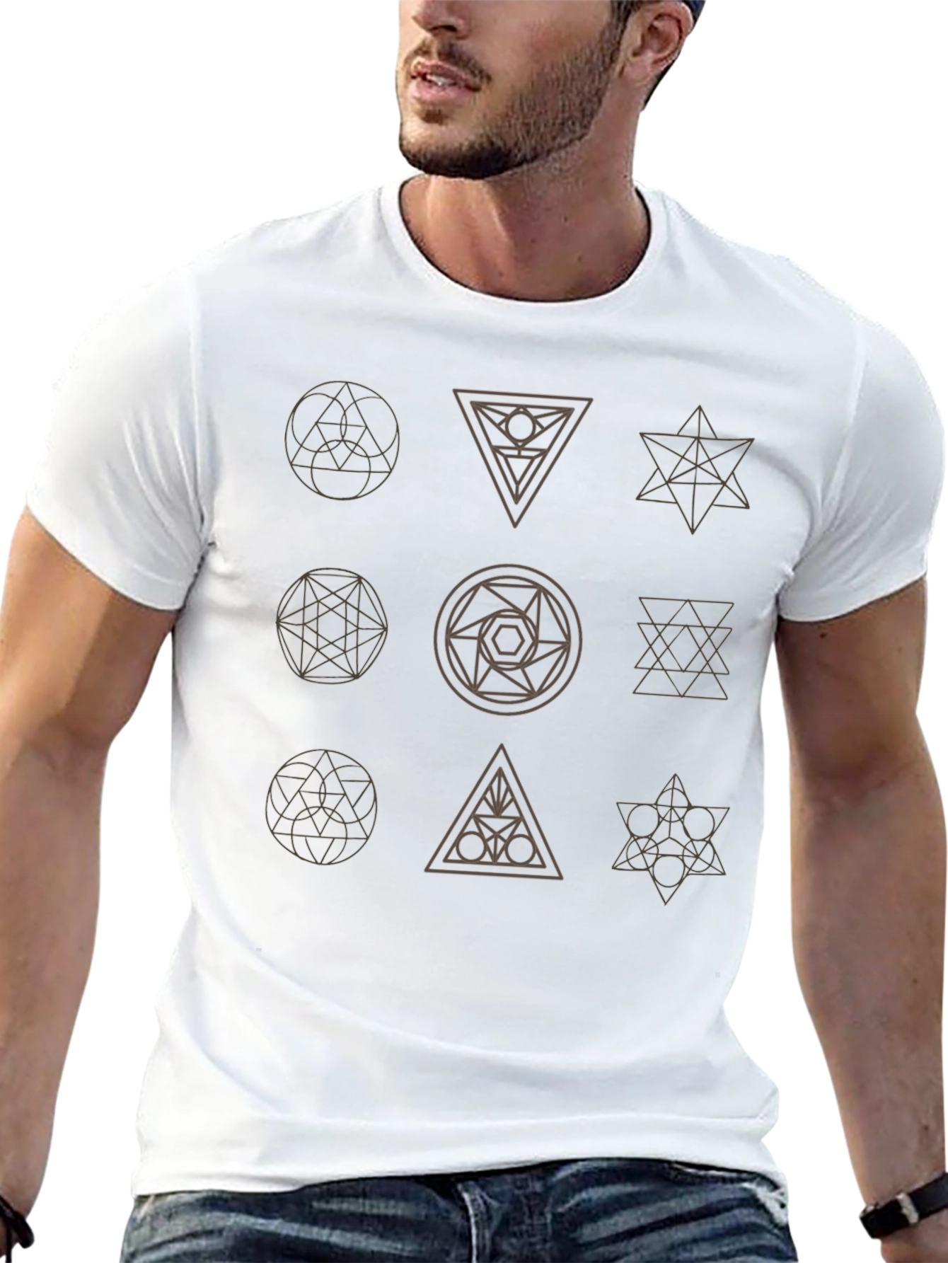Geometric Symbol T-Shirt - Modern Graphic Tee