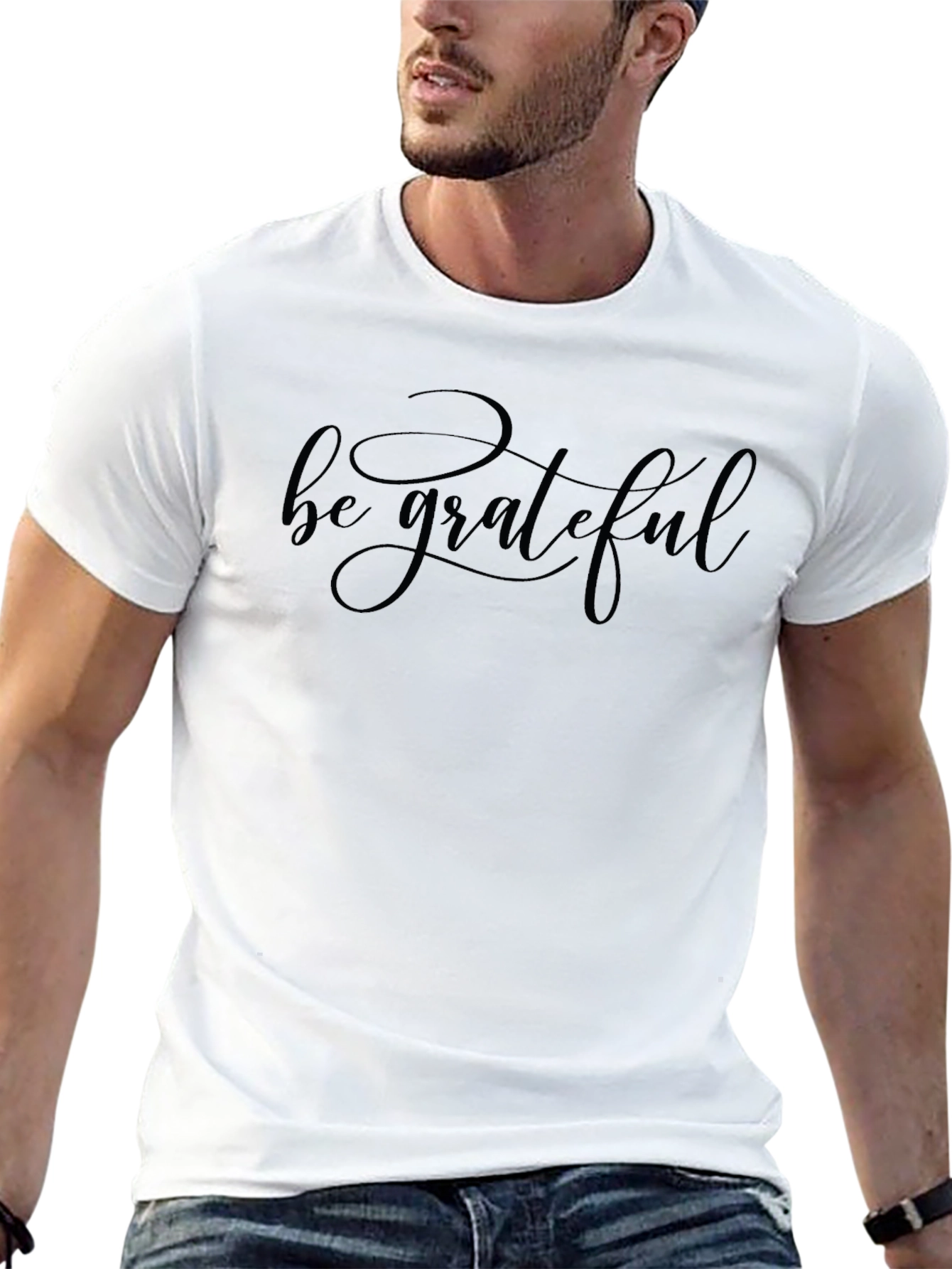 Be Grateful Black T-Shirt - Casual Comfort
